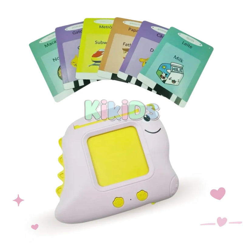 Cards Infantil ''Aprenda Português e Inglês Dino''