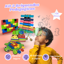 Kit 3 Brinquedos Pedagógicos