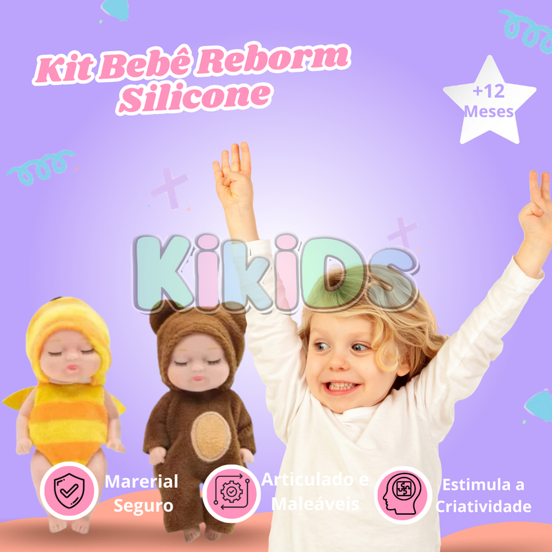 Kit 6 Bebês Reborn de Silicone