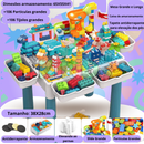 Mesa com Blocos de Construção Educativos
