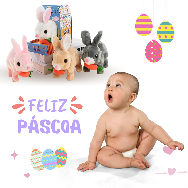 Coelhinho Pelúcia Anda e Pula