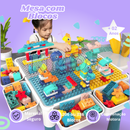 Mesa com Blocos de Construção Educativos