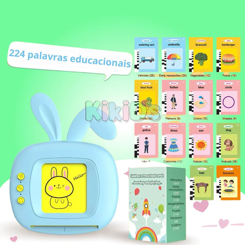 Cards Infantil ''Aprenda Português e Inglês Dino''