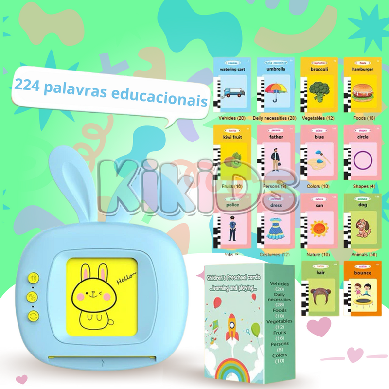 Cards Infantil ''Aprenda Português e Inglês Dino''