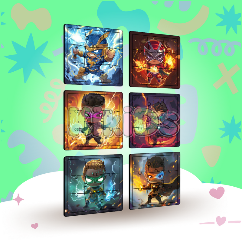 kit 6 Quebra Cabeça Infantil