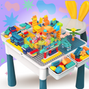 Mesa com Blocos de Construção Educativos