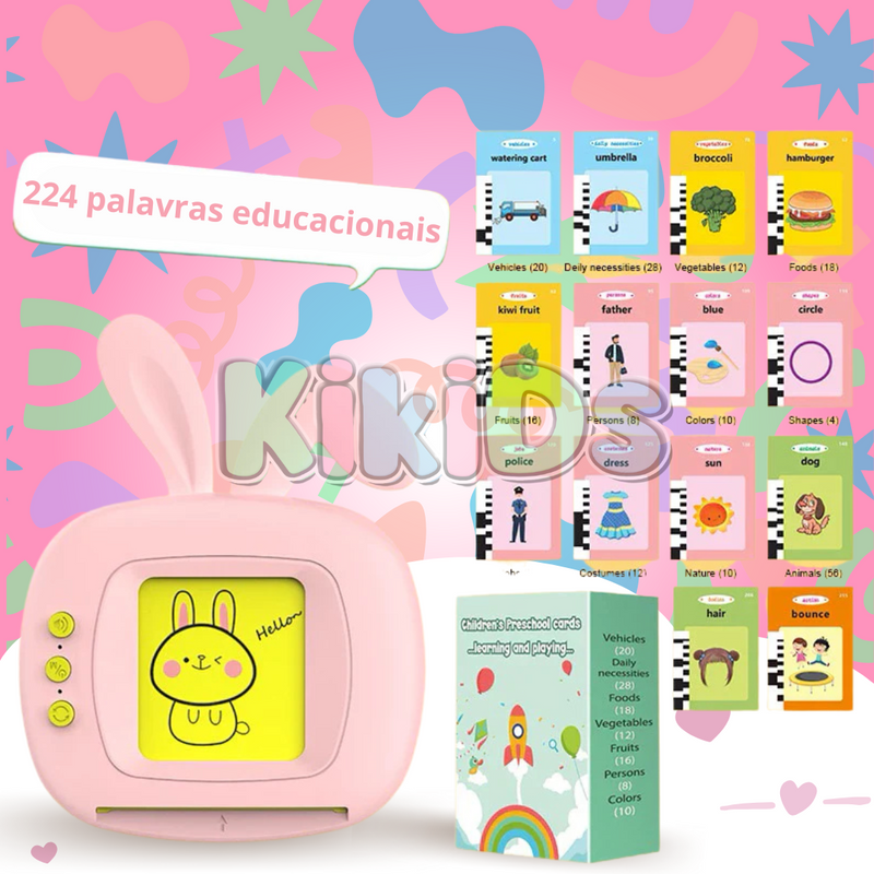 Cards Infantil ''Aprenda Português e Inglês Dino''